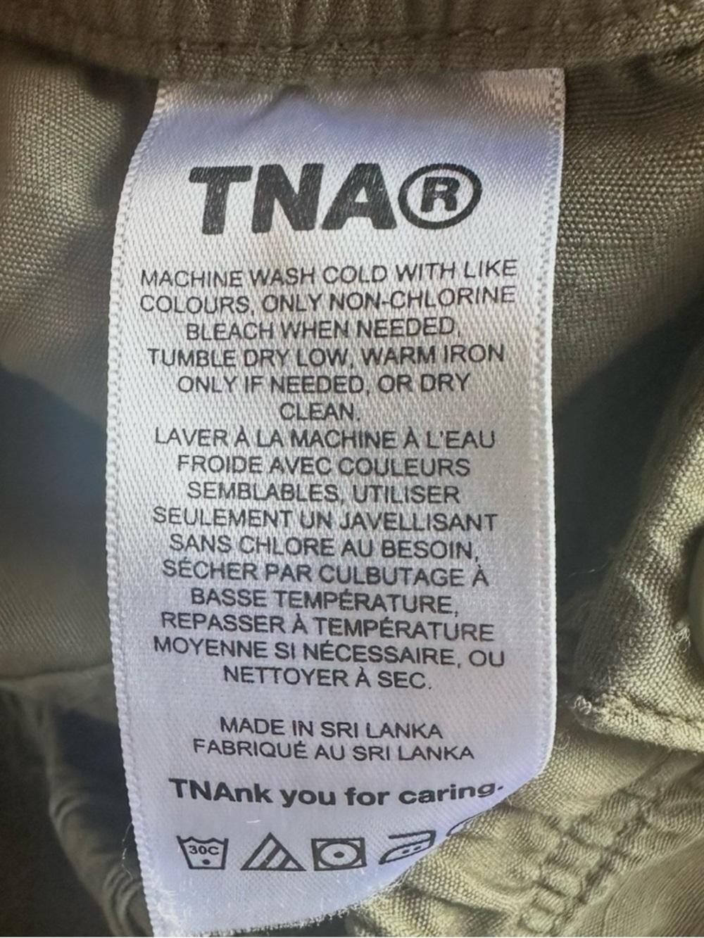 TNA Aritzia Aviator Parachute Pants - Cotton Ripstop - Olive Green- Size Small - Picture 8 of 11
